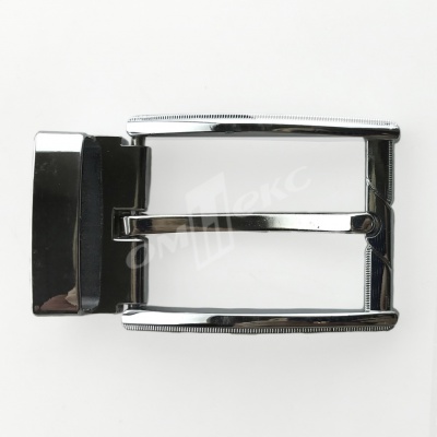 Пряжка металлическая для мужского ремня 845005А#2 (шир.ремня 40 мм), цв.-никель - купить в Стерлитамаке. Цена: 110.29 руб.