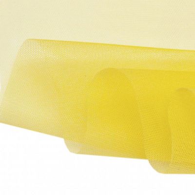 Фатин жесткий 16-68, 22 гр/м2, шир.180см, цвет жёлтый - купить в Стерлитамаке. Цена 89.29 руб.