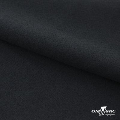 Трикотажное полотно "Капри" 100% полиэстр, 152см, 320 г/м2, чёрный, м - купить в Стерлитамаке. Цена 374 руб.