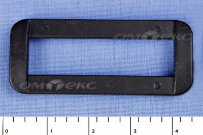 0350РР - пряжка пластиковая регулировочная двухщелевая 32 мм (1,25")- черная - купить в Стерлитамаке. Цена: 1.96 руб.