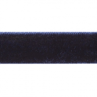 Лента бархатная нейлон, шир.12 мм, (упак. 45,7м), цв.180-т.синий - купить в Стерлитамаке. Цена: 411.60 руб.