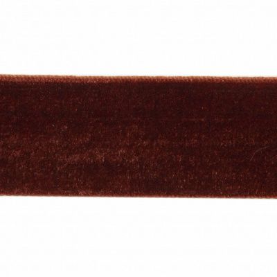 Лента бархатная нейлон, шир.25 мм, (упак. 45,7м), цв.120-шоколад - купить в Стерлитамаке. Цена: 981.09 руб.