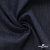 Ткань костюмная "Джинс" с начесом, 320 г/м2, 80% хлопок 20%полиэстер, шир. 160 см, т.синий - купить в Стерлитамаке. Цена 492.24 руб.