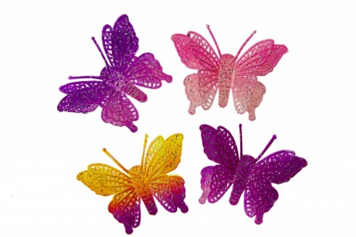 Бабочка декоративная пластиковая #12 - купить в Стерлитамаке. Цена: 7.09 руб.