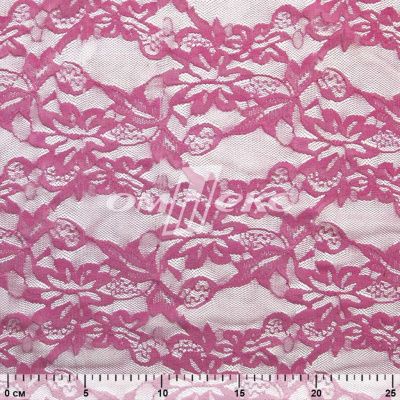 Кружевное полотно стрейч XD-WINE, 100 гр/м2, шир.150см, цвет розовый - купить в Стерлитамаке. Цена 1 851.10 руб.