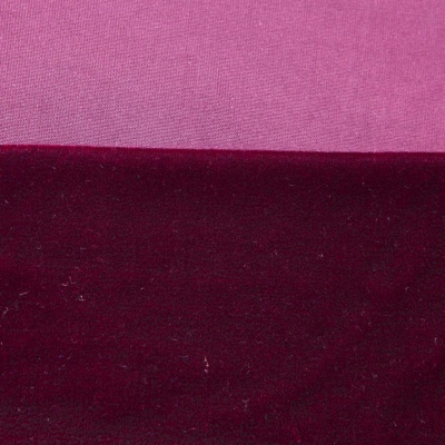 Бархат стрейч №2, 240 гр/м2, шир.160 см, (2,6 м/кг), цвет бордо - купить в Стерлитамаке. Цена 740.88 руб.