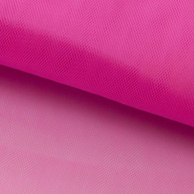Фатин матовый 16-31, 12 гр/м2, шир.300см, цвет барби розовый - купить в Стерлитамаке. Цена 100.92 руб.