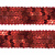 Тесьма с пайетками 3, шир. 20 мм/уп. 25+/-1 м, цвет красный - купить в Стерлитамаке. Цена: 778.19 руб.