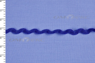Тесьма плетеная "Вьюнчик"/синий - купить в Стерлитамаке. Цена: 40.72 руб.