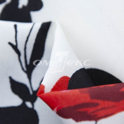 Плательная ткань "Фламенко" 22.1, 80 гр/м2, шир.150 см, принт растительный - купить в Стерлитамаке. Цена 239.03 руб.