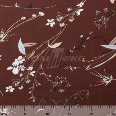 Плательная ткань "Фламенко" 2.2, 80 гр/м2, шир.150 см, принт растительный - купить в Стерлитамаке. Цена 239.03 руб.