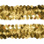 Тесьма с пайетками D16, шир. 30 мм/уп. 25+/-1 м, цвет золото - купить в Стерлитамаке. Цена: 1 087.39 руб.