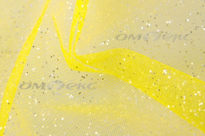 Сетка Глиттер, 40 гр/м2, шир.160см, цвет жёлтый - купить в Стерлитамаке. Цена 163.01 руб.