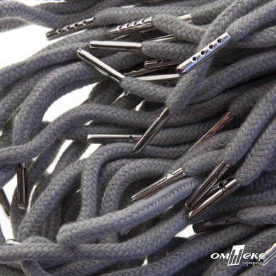Шнурки #107-08, круглые 130 см, цв.серый - купить в Стерлитамаке. Цена: 26.88 руб.