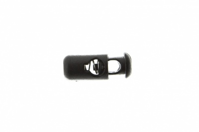 8108 Фиксатор пластиковый "Бочонок", 20х8 мм, цвет чёрный - купить в Стерлитамаке. Цена: 1.29 руб.