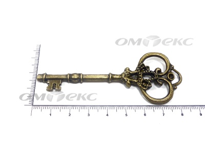 Декоративный элемент для творчества из металла "Ключ"8,5 см  - купить в Стерлитамаке. Цена: 26.93 руб.