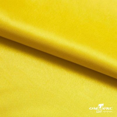 Поли креп-сатин 12-0643, 125 (+/-5) гр/м2, шир.150см, цвет жёлтый - купить в Стерлитамаке. Цена 157.15 руб.