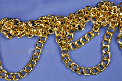 Цепь металл декоративная №11 (17*13) золото (10+/-1 м)  - купить в Стерлитамаке. Цена: 1 341.87 руб.