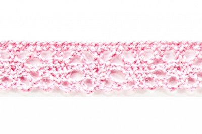 Тесьма кружевная 0621-1607, шир. 15 мм/уп. 20+/-1 м, цвет 096-розовый - купить в Стерлитамаке. Цена: 302.42 руб.