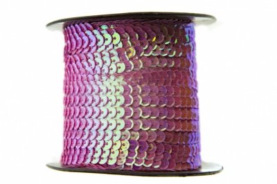 Пайетки "ОмТекс" на нитях, CREAM, 6 мм С / упак.73+/-1м, цв. 89 - розовый - купить в Стерлитамаке. Цена: 468.37 руб.