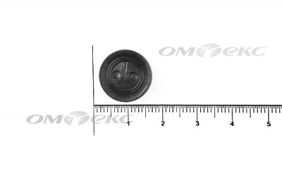 51820/15 мм (2 пр)  черные пуговицы - купить в Стерлитамаке. Цена: 0.87 руб.