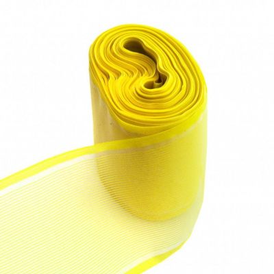 Лента капроновая, шир. 80 мм/уп. 25 м, цвет жёлтый - купить в Стерлитамаке. Цена: 19.77 руб.