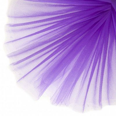 Фатин матовый 16-85, 12 гр/м2, шир.300см, цвет фиолетовый - купить в Стерлитамаке. Цена 97.30 руб.