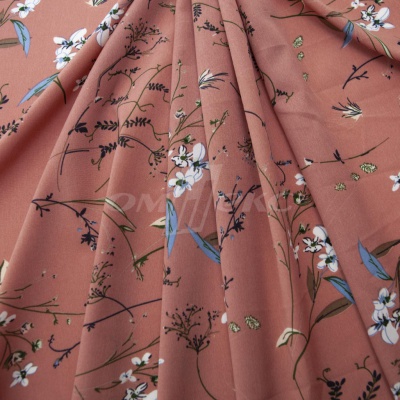 Плательная ткань "Фламенко" 2.1, 80 гр/м2, шир.150 см, принт растительный - купить в Стерлитамаке. Цена 311.05 руб.