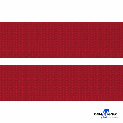 Красный- цв.171 -Текстильная лента-стропа 550 гр/м2 ,100% пэ шир.20 мм (боб.50+/-1 м) - купить в Стерлитамаке. Цена: 318.85 руб.