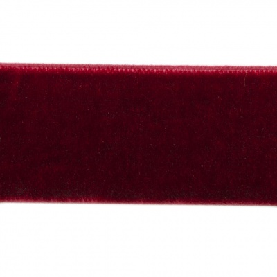 Лента бархатная нейлон, шир.25 мм, (упак. 45,7м), цв.240-бордо - купить в Стерлитамаке. Цена: 809.01 руб.