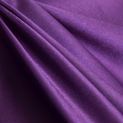Поли креп-сатин 19-3536, 125 (+/-5) гр/м2, шир.150см, цвет фиолетовый - купить в Стерлитамаке. Цена 155.57 руб.