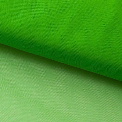Фатин матовый 16-146, 12 гр/м2, шир.300см, цвет зелёный - купить в Стерлитамаке. Цена 112.70 руб.