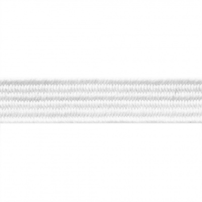 Резиновые нити с текстильным покрытием, шир. 6 мм (182 м/уп), цв.-белый - купить в Стерлитамаке. Цена: 705.59 руб.