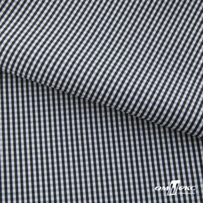Ткань сорочечная Клетка Виши, 115 г/м2, 58% пэ,42% хл, шир.150 см, цв.6-черный, (арт.111) - купить в Стерлитамаке. Цена 306.69 руб.