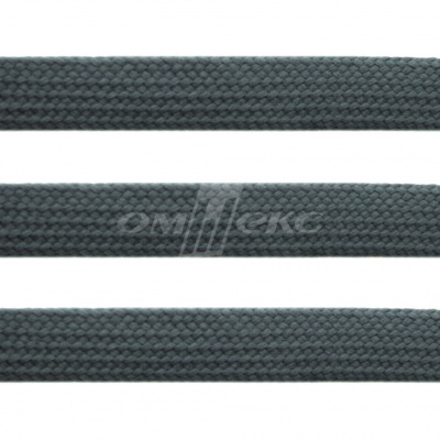 Шнур плетеный (плоский) d-12 мм, (уп.90+/-1м), 100% полиэстер, цв.272 - серый - купить в Стерлитамаке. Цена: 8.62 руб.