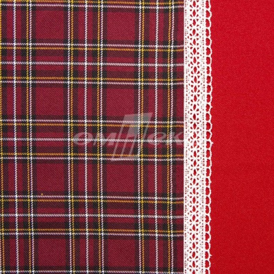 Ткань костюмная клетка 24379 2012, 230 гр/м2, шир.150см, цвет бордовый/бел/жел - купить в Стерлитамаке. Цена 539.74 руб.