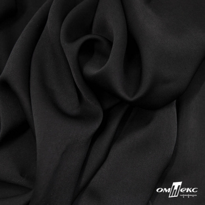Ткань плательная Габриэль 100% полиэстер,140 (+/-10) гр/м2, шир. 150 см, цв. черный BLACK - купить в Стерлитамаке. Цена 248.37 руб.