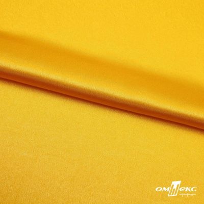 Поли креп-сатин 13-0859, 125 (+/-5) гр/м2, шир.150см, цвет жёлтый - купить в Стерлитамаке. Цена 155.57 руб.