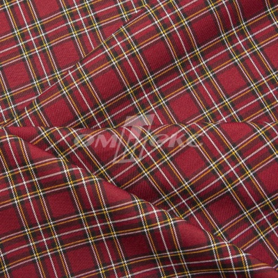 Ткань костюмная клетка 24379 2012, 230 гр/м2, шир.150см, цвет бордовый/бел/жел - купить в Стерлитамаке. Цена 539.74 руб.