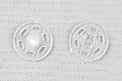 Кнопки пришивные пластиковые 15 мм, блистер 24шт, цв.-прозрачные - купить в Стерлитамаке. Цена: 68.79 руб.