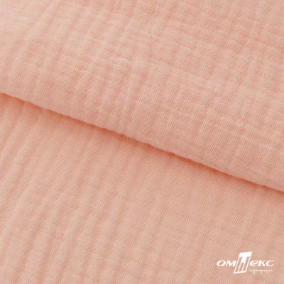 Ткань Муслин, 100% хлопок, 125 гр/м2, шир. 140 см #201 цв.(18)-розовый персик - купить в Стерлитамаке. Цена 464.97 руб.