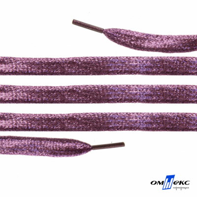 Шнурки #107-01, плоские 130 см, цв.розовый металлик - купить в Стерлитамаке. Цена: 35.45 руб.