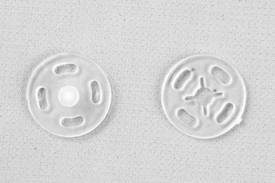 Кнопки пришивные пластиковые 13 мм, блистер 24шт, цв.-прозрачные - купить в Стерлитамаке. Цена: 62.27 руб.