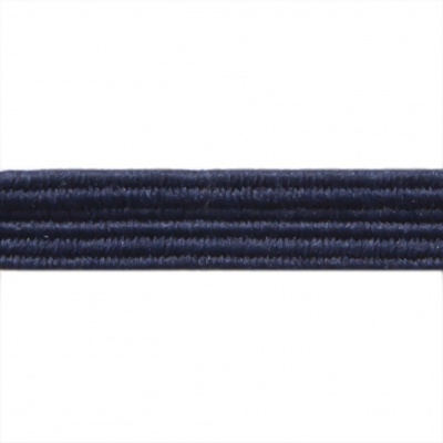 Резиновые нити с текстильным покрытием, шир. 6 мм ( упак.30 м/уп), цв.- 117-т.синий - купить в Стерлитамаке. Цена: 152.05 руб.