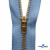 Молнии джинсовые металл т-5, 18 см латунь (YG), цв.-деним (231) - купить в Стерлитамаке. Цена: 22.80 руб.