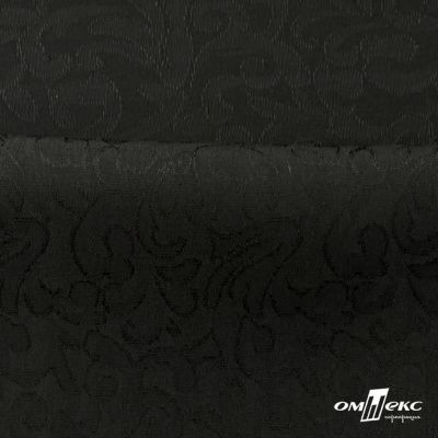 Ткань жаккард королевский, 100% полиэстр 180 г/м 2, шир.150 см, цв-черный - купить в Стерлитамаке. Цена 296.39 руб.