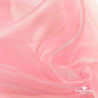 Ткань органза, 100% полиэстр, 28г/м2, шир. 150 см, цв. #47 розовая пудра - купить в Стерлитамаке. Цена 86.24 руб.