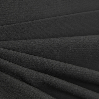 Костюмная ткань "Элис", 200 гр/м2, шир.150см, цвет чёрный - купить в Стерлитамаке. Цена 306.20 руб.
