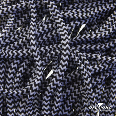 Шнурки #107-16, круглые 130 см, двухцветные цв.серый/чёрный - купить в Стерлитамаке. Цена: 31.89 руб.