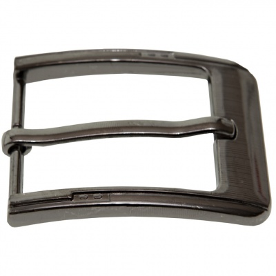 Пряжка металлическая для мужского ремня SC035#6 (шир.ремня 40 мм), цв.-тем.никель - купить в Стерлитамаке. Цена: 43.93 руб.